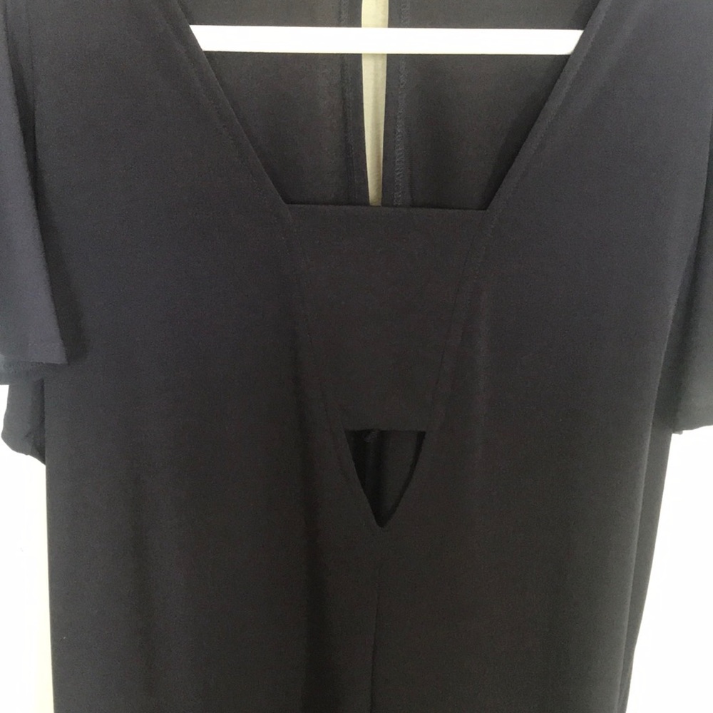 Boutique Navy Blue Romper size M - Picture 2 of 5